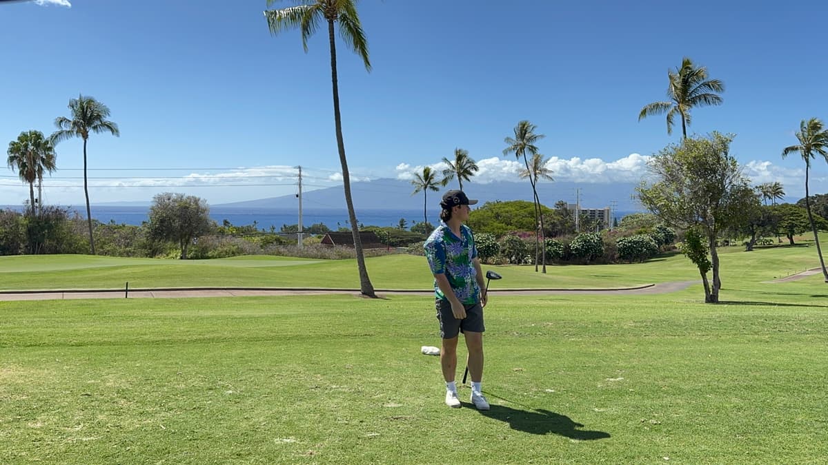 On the golf course