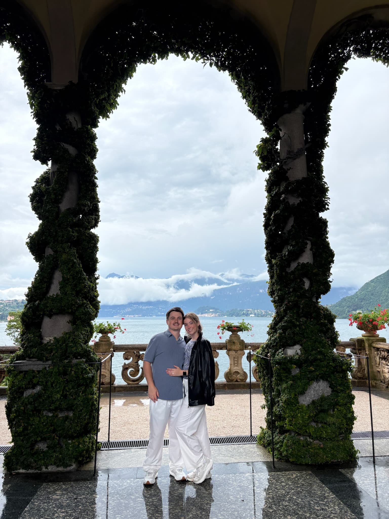 Jett and his wife at Lake Como, Italy